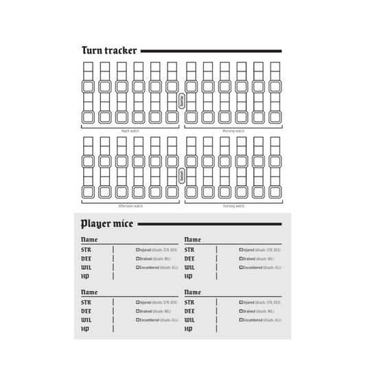 Mausritter: GM Sheet